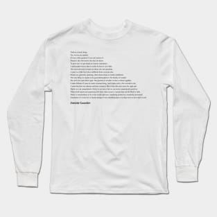 Jostein Gaarder Quotes Long Sleeve T-Shirt